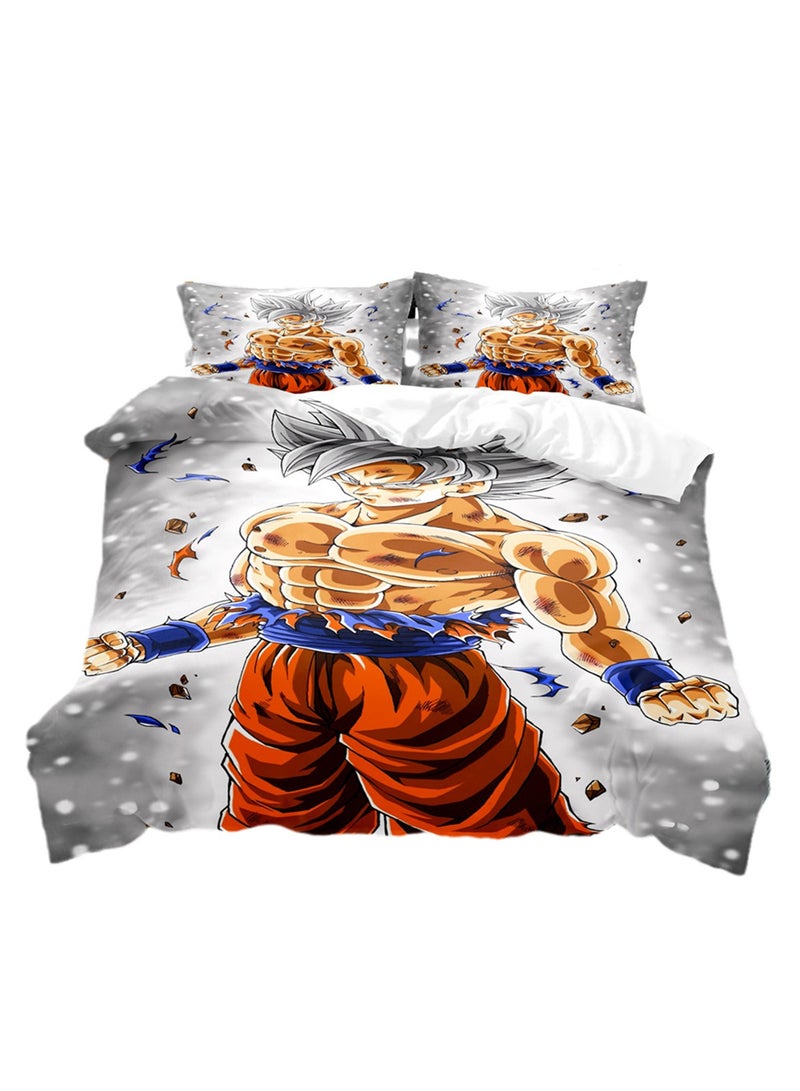 3pc creative 3d printing anime printing 1 quilt cover 2 pillowcases fashion set - Image 1
