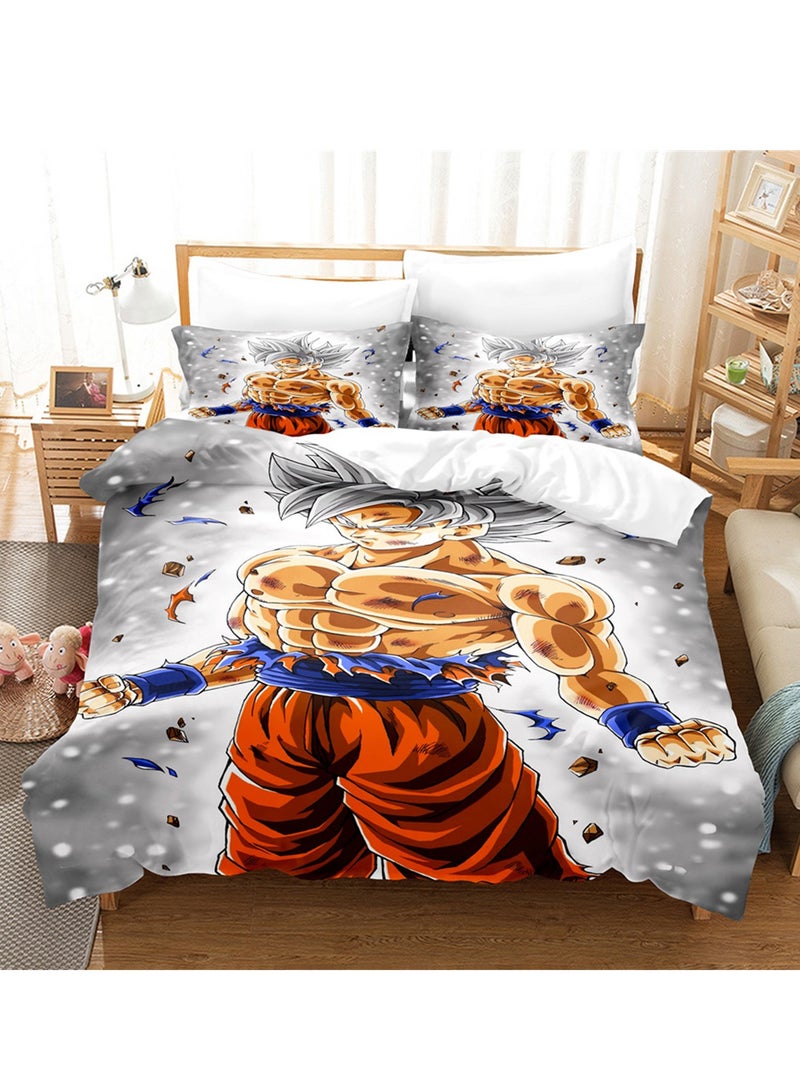 3pc creative 3d printing anime printing 1 quilt cover 2 pillowcases fashion set - Image 2