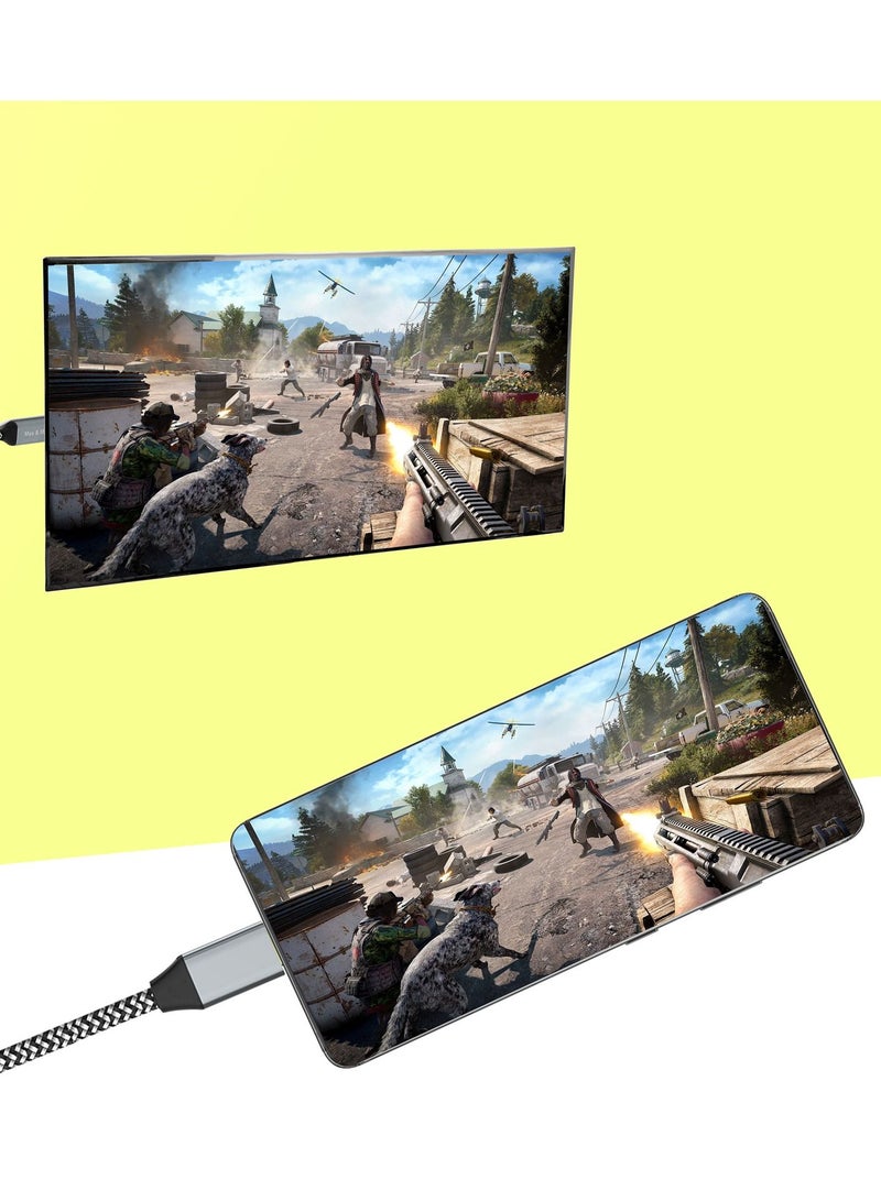 Max & Max Type-C to HDMI Cable 4K 60Hz UHD HDR 2M – Aluminum Shell High-Speed Converter Compatible with MacBook Pro/Air, iPad Pro, Galaxy S22/S23+, Chromebook & Huawei P50 - Image 2