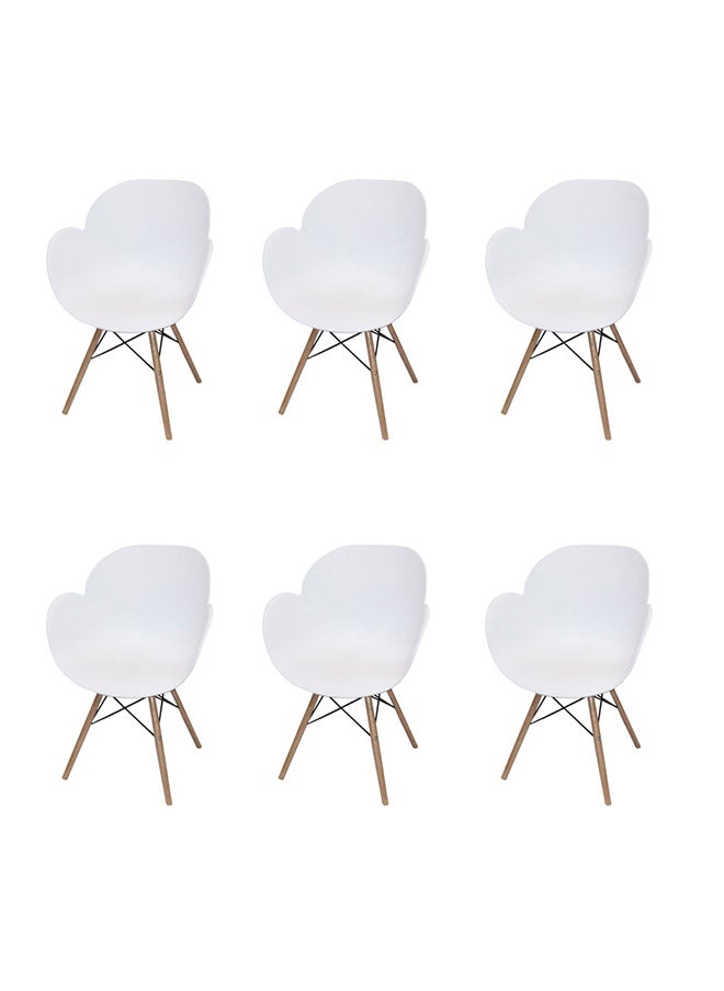 JILPHAR FURNITURE Jilphar Furniture Fiber Plastic Dining Chair  1271B set of 6pcs 