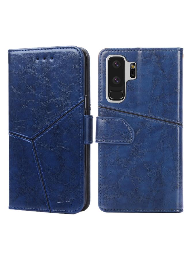 S-TOP Case For Samsung Galaxy S9+ Geometric Stitching Horizontal Flip TPU + PU Leather Case with Holder & Card Slots & Wallet - Image 1