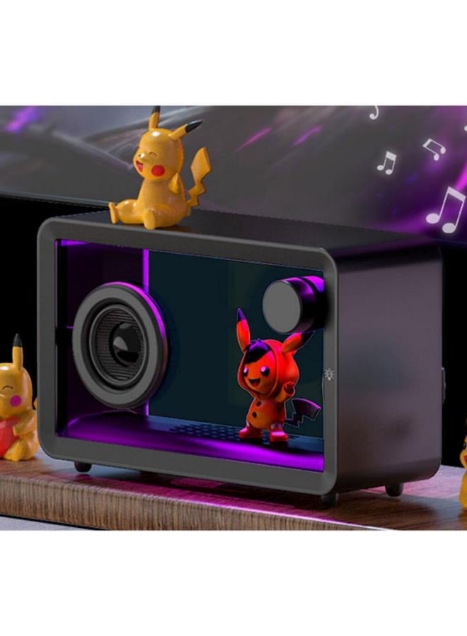 Eoptify Transparent Retro Cassette Bluetooth Speaker with RGB LED Lights, 16W Loud Bass HD Stereo, Bluetooth 5.1 & TWS Pairing, Rechargeable Battery, Wireless Portable Speaker for Home Party Outdoor Travel Decor Gift - Image 1