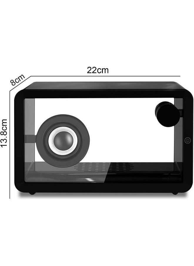 Eoptify Transparent Bluetooth Speaker with RGB Lights, 16W HD Sound, TWS, Bluetooth 5.1, Rechargeable Battery, Retro Cassette Design for Home, Party, Travel, Gaming, and Living Rooms  - Image 2