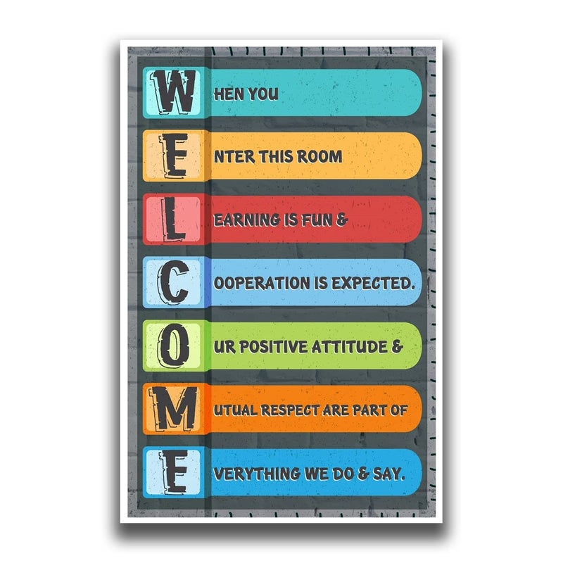JSC Classroom Poster for Motivation and Inspiration | Teacher Decor for Class | Growth Mindset Posters for Classrooms | 18"" x 12"" Size | 100lb Gloss Poster Paper | JSC142 Design - Image 1