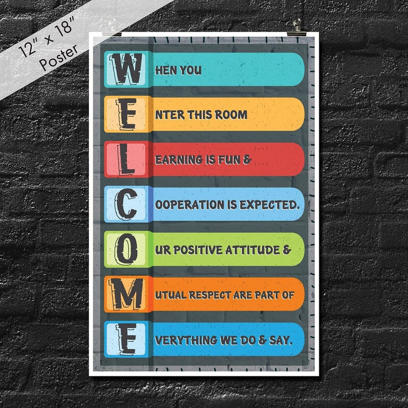 JSC Classroom Poster for Motivation and Inspiration | Teacher Decor for Class | Growth Mindset Posters for Classrooms | 18"" x 12"" Size | 100lb Gloss Poster Paper | JSC142 Design - Image 2