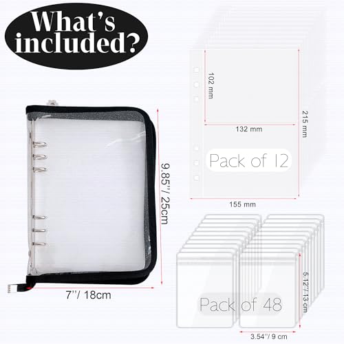 LingLingo Bracelet Holder Travel Jewelry Organizer Case Transparent Jewelry Storage Book for Earring Necklace Ring with Small Clear Zippered Pouch - Image 4