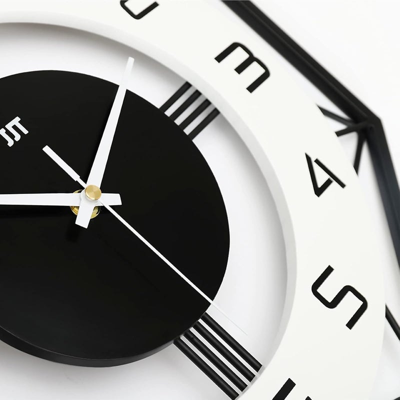 JUJUDA Large Wall Clocks for Living Room Decor Modern Silent Wall Clock for Home House Kitchen Bedroom Decorative Big Wall Clock Non Ticking Battery Operated Quartz for Bathroom Outdoor Indoor 17 in - Image 5