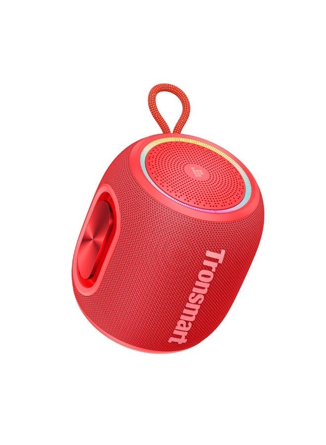 Tronsmart T8 Mini Portable Bluetooth Speaker 5.3, 16W Big Bass, 20 Hours Playtime, 360° Stereo Sound, IPX7 Waterproof, Custom EQ & Light, for Home, Outdoor, Travel (Red) - Image 1