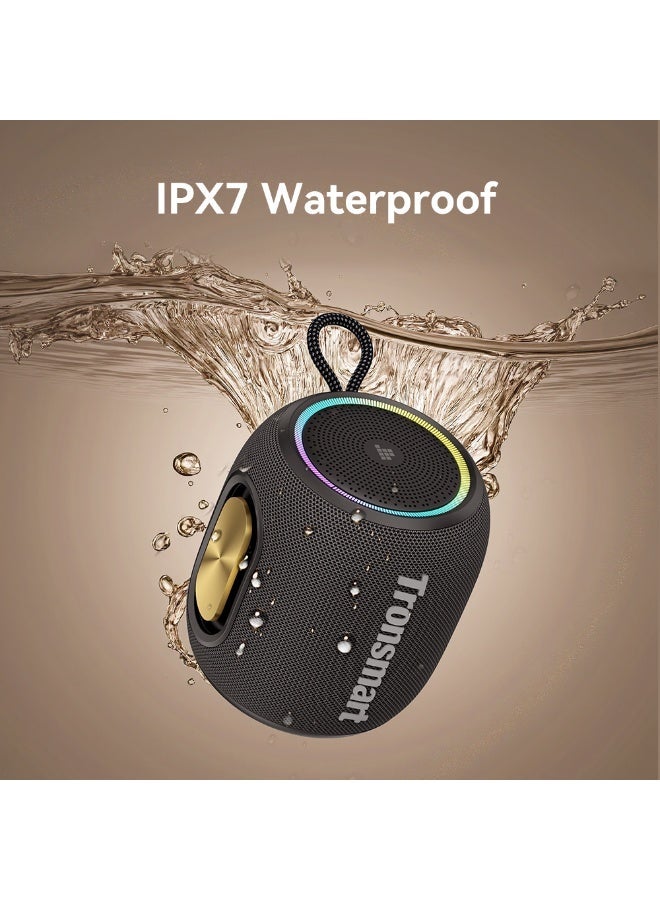 Tronsmart T8 Mini Portable Bluetooth Speaker 5.3, 16W Big Bass, 20 Hours Playtime, 360° Stereo Sound, IPX7 Waterproof, Custom EQ & Light, for Home, Outdoor, Travel (Red) - Image 3