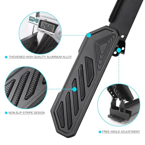 Phamyor Aluminum Anti-Slip Dead Pedal Driver Foot Rest Pad Fit for 2018-2024 Jeep Wrangler JL JLU 4XE & Jeep Gladiator JT, Adjustable Left Side Kick Panel, Black - Image 2