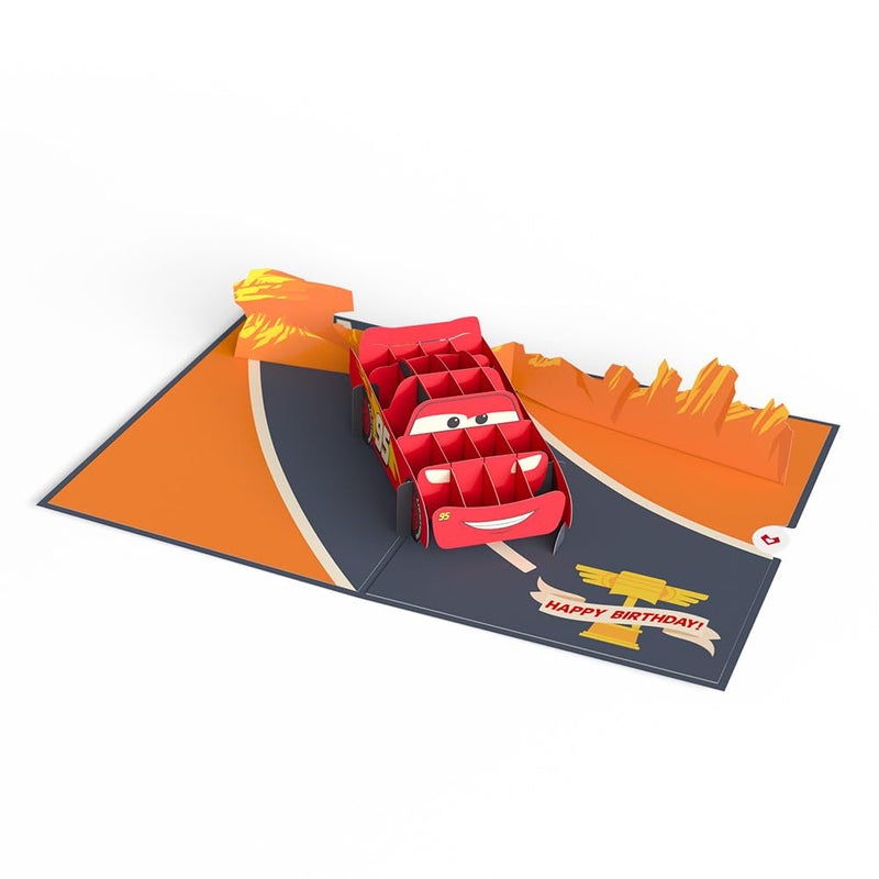 Lovepop Happy Birthday Pop-Up Card for Her and Him- 3D Disney Birthday Greeting Cards for Boys, Girls, Men, Women - Cars Kachow - 5" x 7" Lightning McQueen Card - Blank Note Card & Envelope Included - Image 5