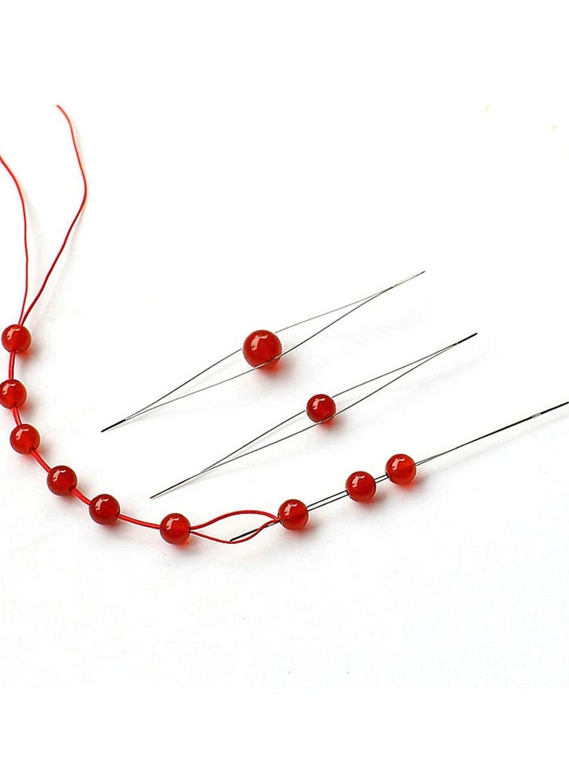 SOLARAE Big Eyeball Needle Used for Jewelry Making Various Sizes Storage Tube Beaded Embroidery Stainless Steel And White Bottle Threader Bottle - Image 2