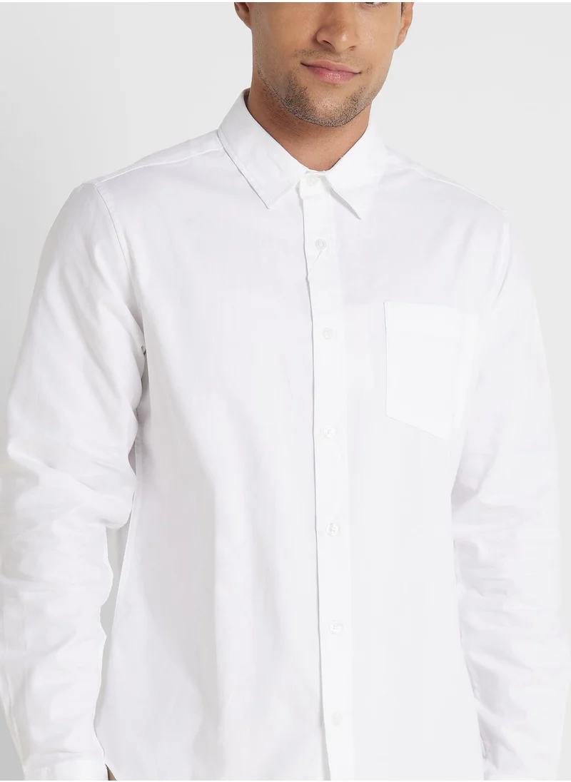 Robert Wood Long Sleeve Oxford Shirt