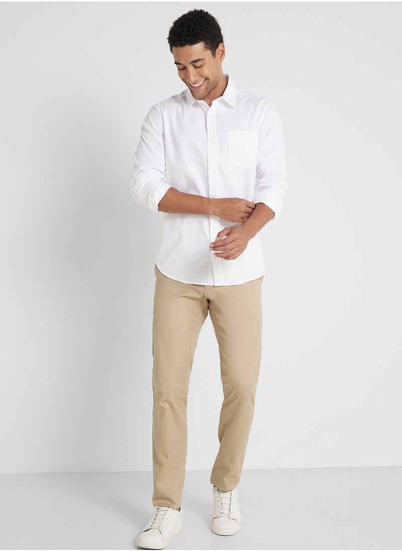 Robert Wood - Long Sleeve Oxford Shirt - Image 1