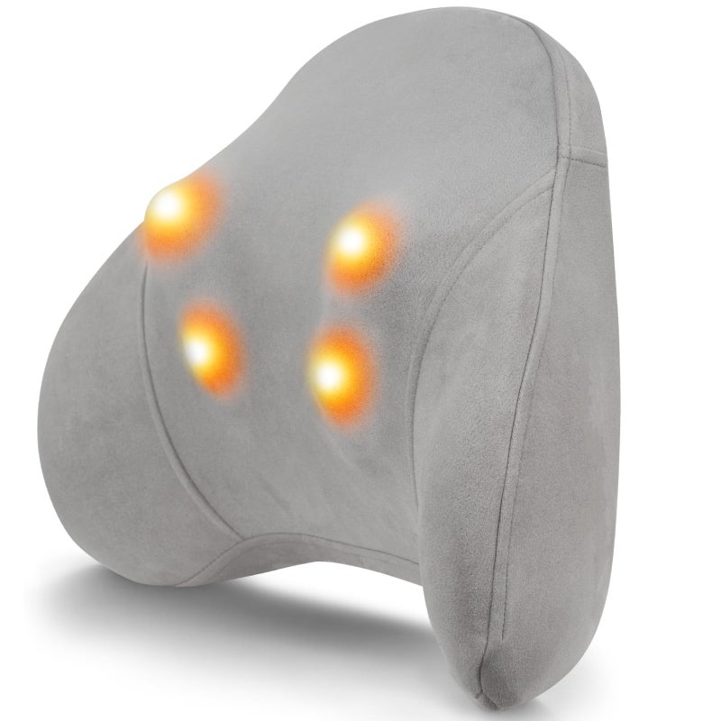 BIBIRE Shiatsu Back Massager with Heat Deep Tissue Massage for Neck Shoulder Lower Back Pain Relief Rechargeable Portable Back Massager for Home Office Car - Image 3
