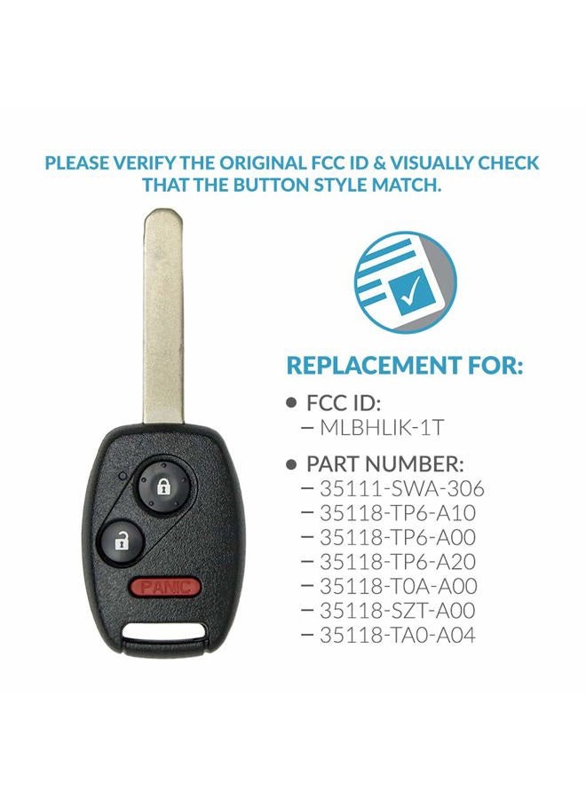 Keyless2Go Replacement for Keyless Entry Remote Key for 3 Button MLBHLIK-1T and 35111-SWA-306 (1 Pack) - Image 4