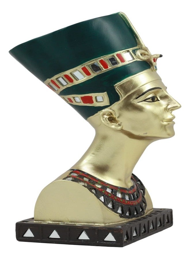 Ebros Gift Ebros Golden Ancient Egyptian Queen Nefertiti Bust Statue 9.75" Tall Wife of Pharaoh Akhenaten Gods and Goddesses of Egypt Ancestor of Cleopatra Classical Sculpture - Image 5