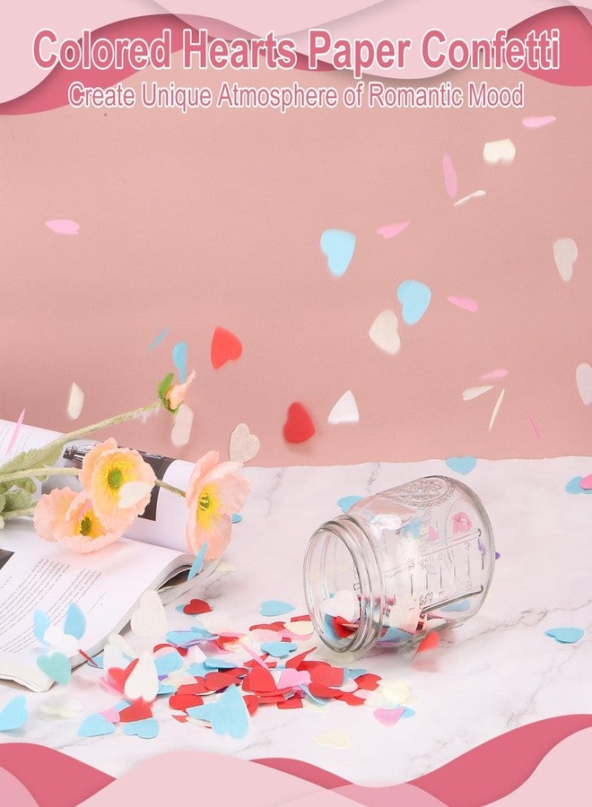 Rebower 6000 Pcs 1 Inch Hearts Paper Confetti Red & White Tissue Paper Confetti, Colored Tissue Paper Confetti, [for Wedding, Arts Crafts, Valentine's Day] - Image 5