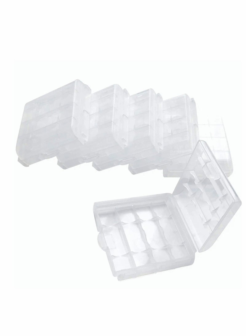 Excefore Battery Case AA/AAA Battery Holder Container Compact Portable Organizer Storage Case Insulative Plastic Clear Protective Battery Case for Travelling/Home/Office/School/Garage(6 PCS)  - Image 4