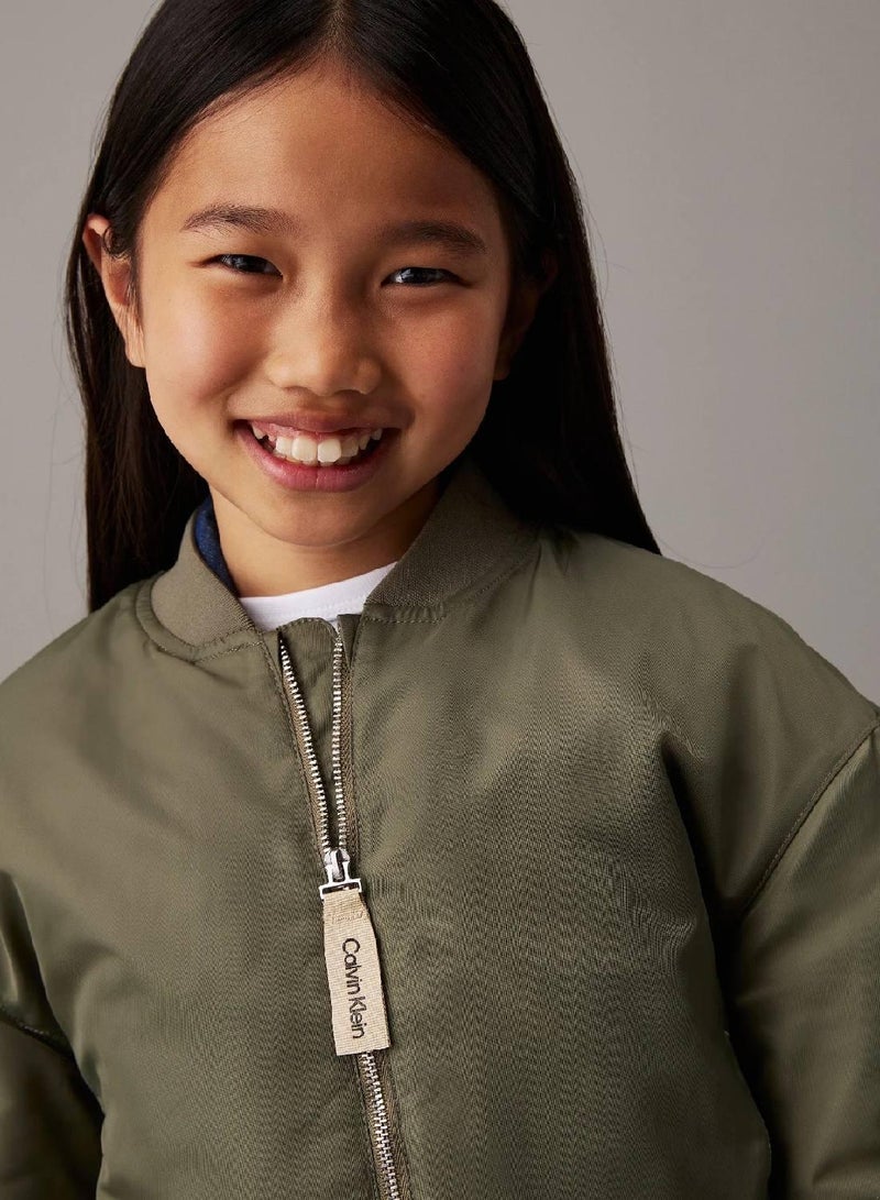 Calvin Klein Jeans Satin Bomber Jacket - Image 3