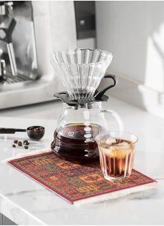 ELFSA 1 Pieces Coffee Mat Coffee Cup Mat Coffee Mug MatTable Mat Mouse Pad Rubber Rectangle 26.5x18x0.5 cm
Red  - Image 2