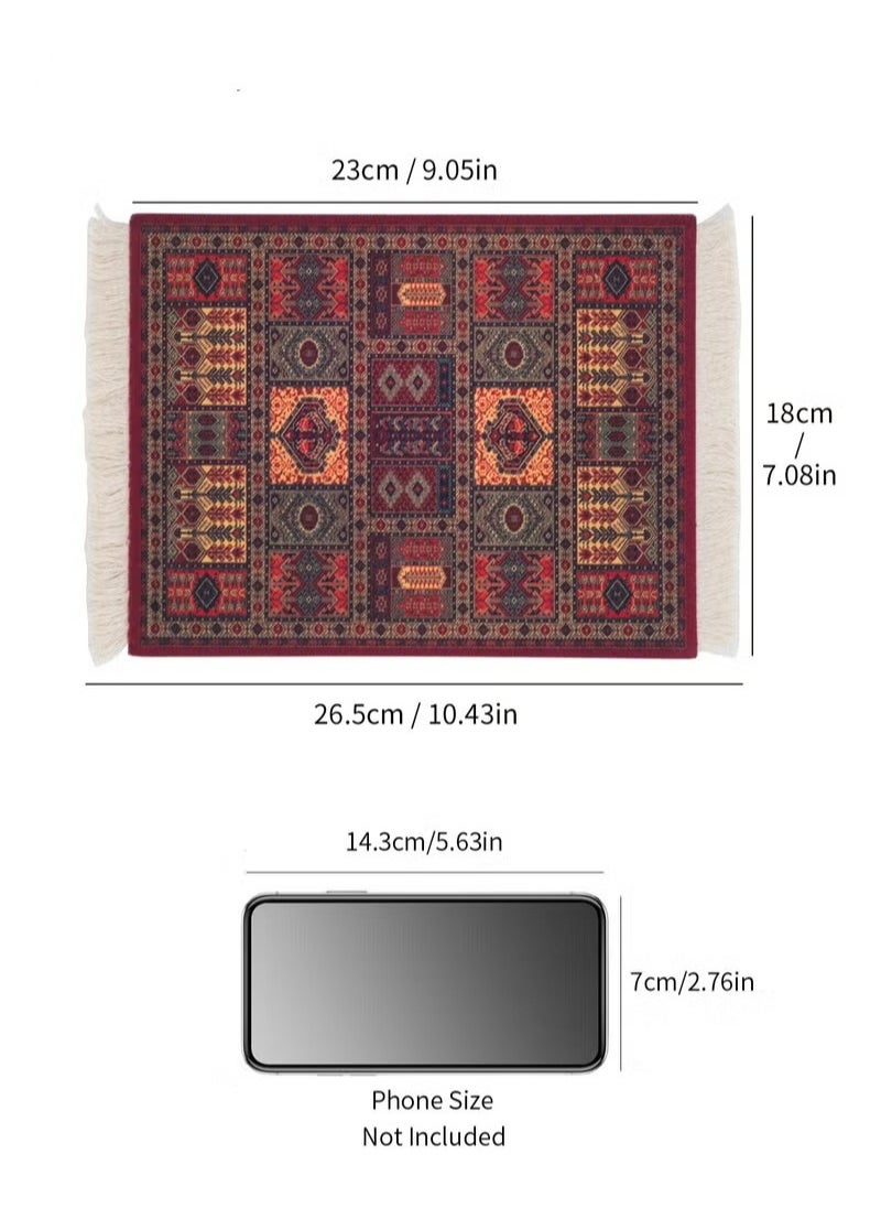 ELFSA - 1 Pieces Coffee Mat Coffee Cup Mat Coffee Mug MatTable Mat Mouse Pad Rubber Rectangle 26.5x18x0.5 cm
Red - Image 1
