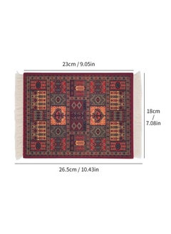 ELFSA 1 Pieces Coffee Mat Coffee Cup Mat Coffee Mug MatTable Mat Mouse Pad Rubber Rectangle 26.5x18x0.5 cm
Red  - Image 5