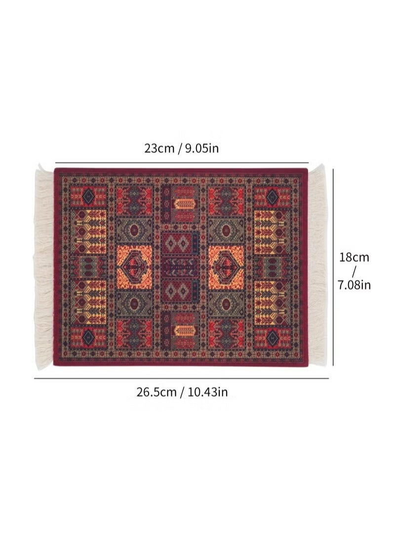 ELFSA - 1 Pieces Coffee Mat Coffee Cup Mat Coffee Mug MatTable Mat Mouse Pad Rubber Rectangle 26.5x18x0.5 cm
Red - Image 1
