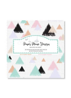 Paper Plane Design Multiple Pattern Art and Craft Sheets for Decoration and Gift Wrapping (Pack of 40 Sheets) Design-10