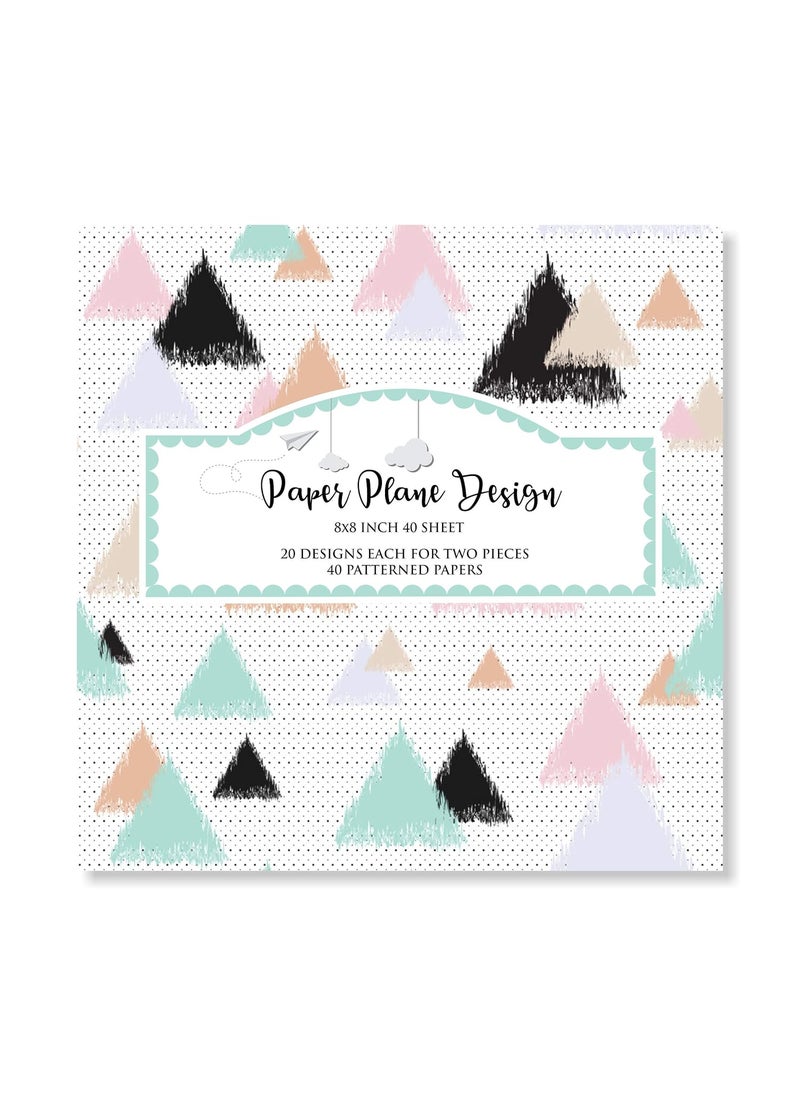 Paper Plane Design Paper Plane Design Multiple Pattern Art and Craft Sheets for Decoration and Gift Wrapping (Pack of 40 Sheets) Design-10  - Image 1
