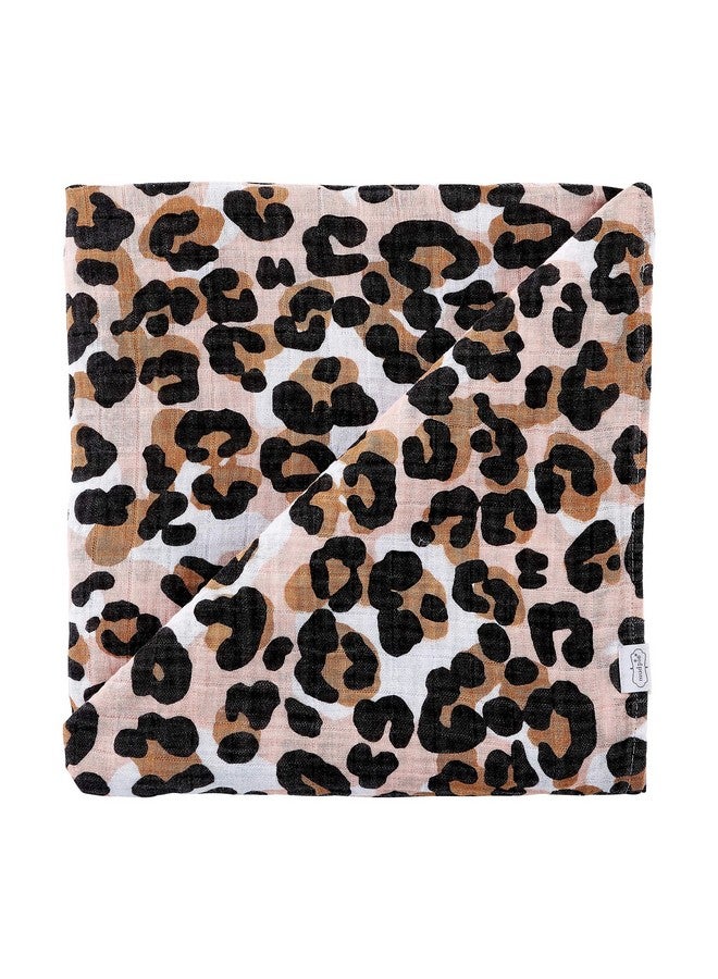 Mud Pie Muslin Swaddle, Leopard - Image 2
