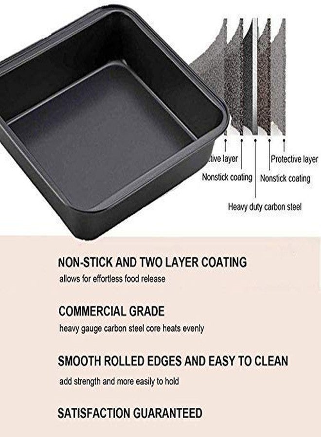 Xacton Bakeware Combo of 6 Carbon Steel Slot Muffin Tray with Square Cake Mould with Bread Loaf Pan for Microwave , Oven , OTG, Cooker - Image 5