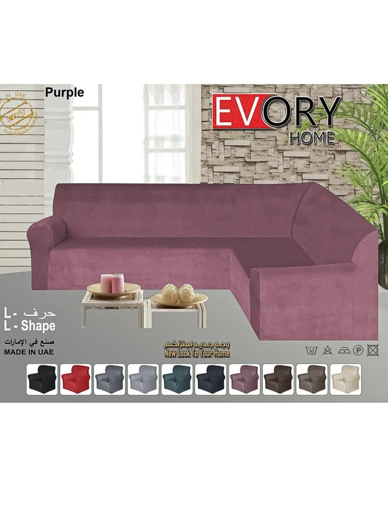 Sofa Covers L Shape Velvet 6 Meter Slip Resistant and Highly Stretchy Purple - pzsku/ZBB6083F37BD406ADF9C4Z/45/_/1733661583/8c8ee74d-720a-4522-b0bd-3fc44fc5b60b