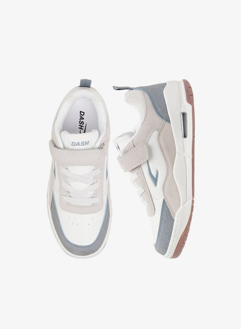 Dash Girls Panelled Sports Shoes with Hook and Loop Closure - Image 3