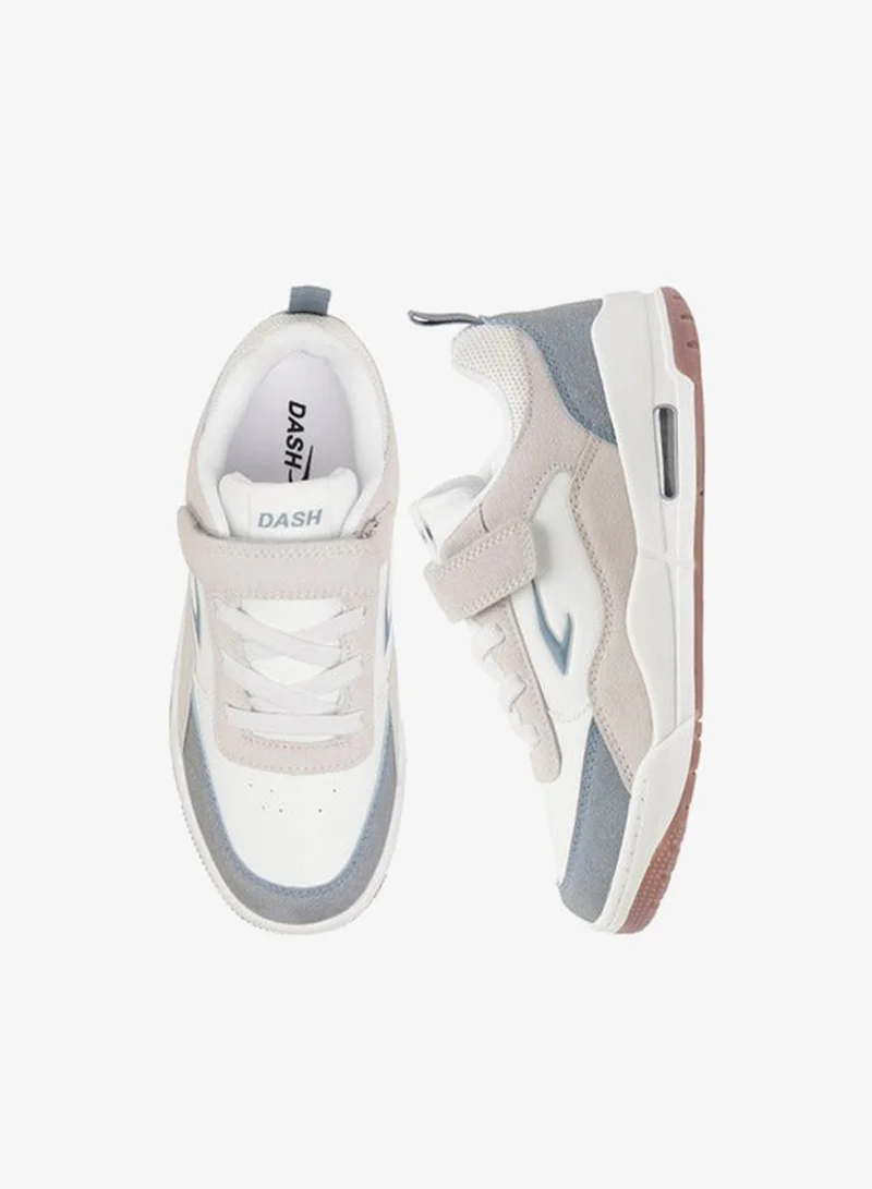 Dash Girls Panelled Sports Shoes with Hook and Loop Closure