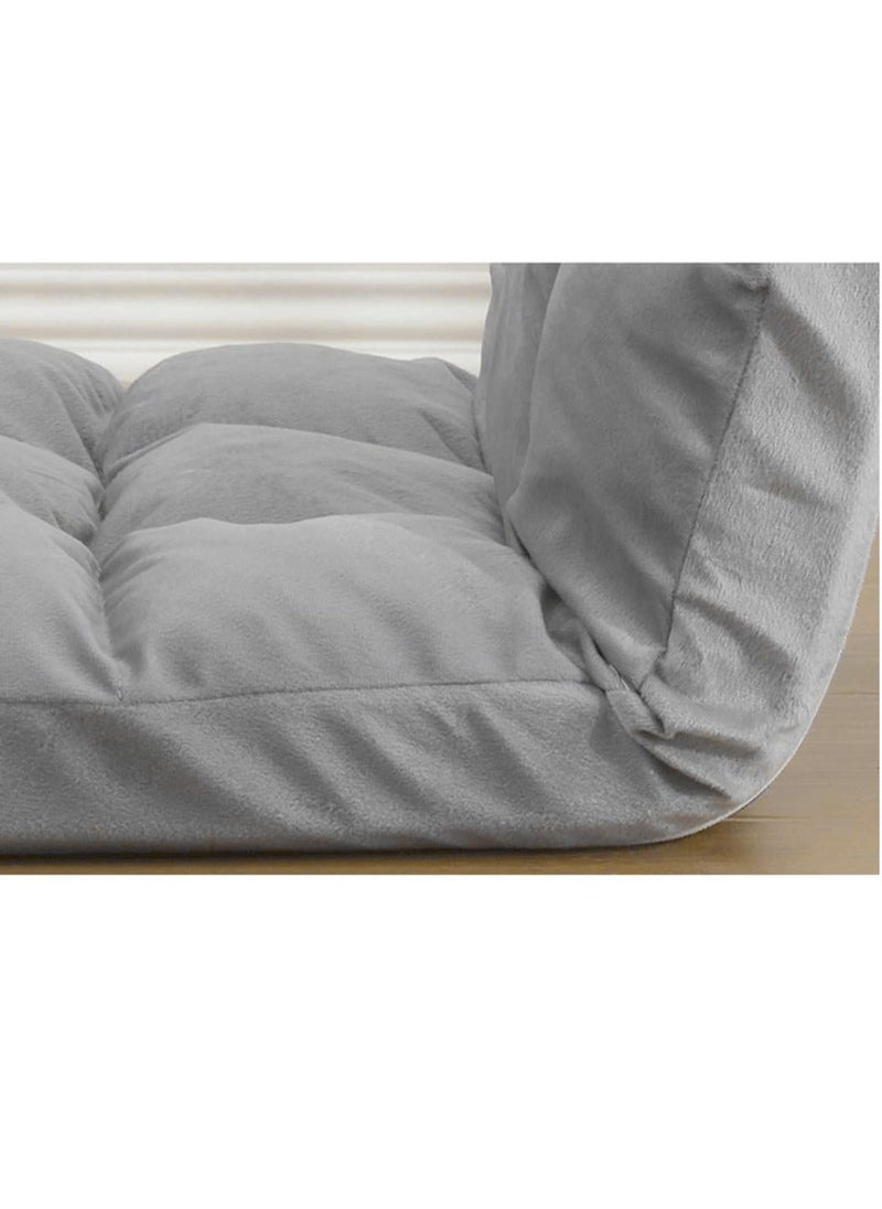 XiuWoo - Adjustable Folding Floor Chair Padded, Lazy Sofa, Couch Lounge Cushion Backrest, Ground chair, Portable Foldable Bed, Memory Foam Topper with 5 Position Adjustable and Neck Pillow - Image 1