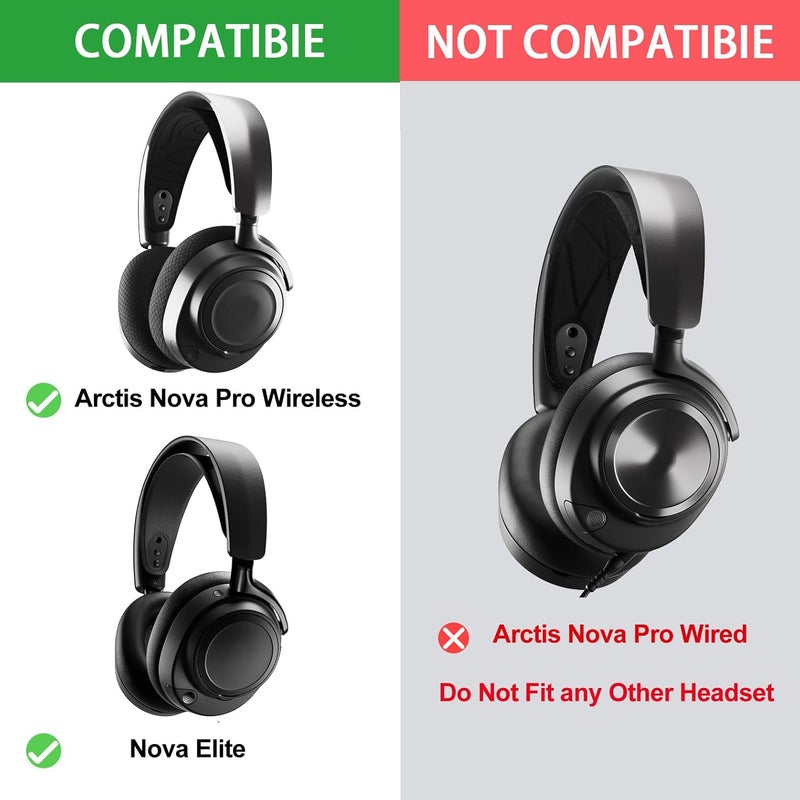 defean Nova Pro Wireless Earpads - Replacement Ear Cushion Compatible with Steelseries Arctis Nova Pro Wireless Headphones(Do Not fit SteelSeries Arctis Nova 7 Model) (Velour) - Image 2