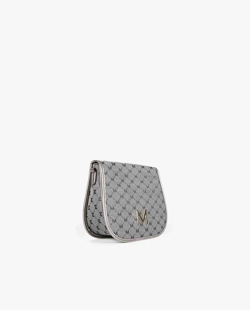Lola Casademunt Grey jacquard crossbody bag