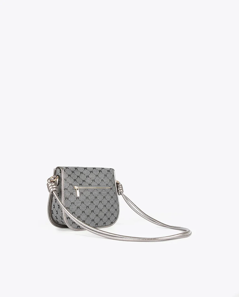 Lola Casademunt Grey jacquard crossbody bag