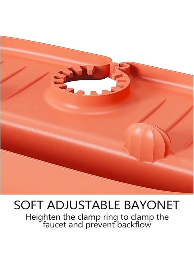 Faucet Splash-Proof Draining Rack,Faucet Splash Guard, Drip Catcher, Kitchen Sink Protection,sink Storage Rack Holder,silicone Faucet Handle Drip Catcher Tray,sink Protectors for Kitchen Sink - Image 4