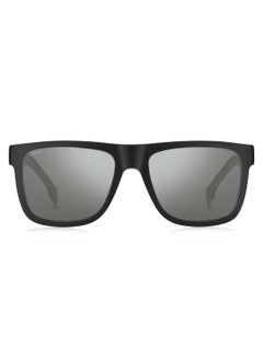 HUGO BOSS نظارة شمسية مستطيلة الشكل للرجال مع حماية من الأشعة فوق البنفسجية BOSS 1647/S رمادية 44 - مقاس العدسة: 43.5 مم - أسود متوسط  - Image 3
