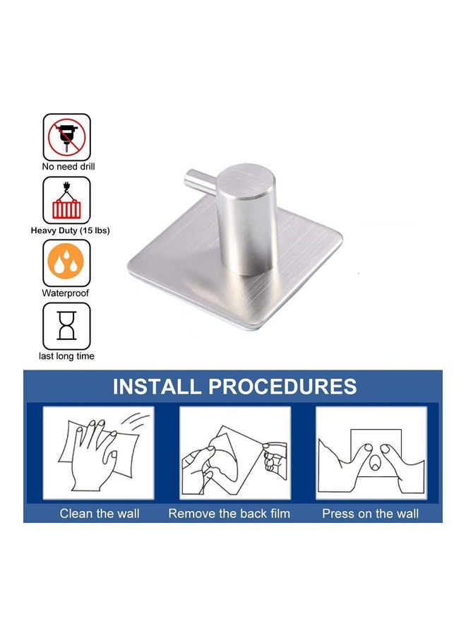 Stainless Steel Hooks For Hanging Coat Silver 0.27kg - Image 4