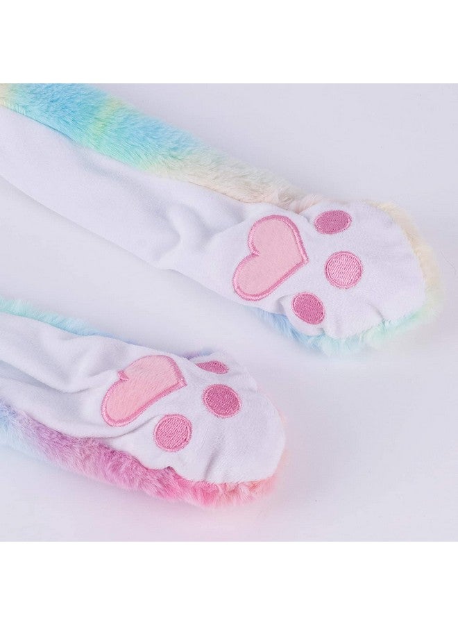 Kiditos Plush Unicorn Hat, Ear Moving Jumping Hat, Funny LED Glowing Headwear Bunny Hat Cap for Women Girls, Multi - Image 5