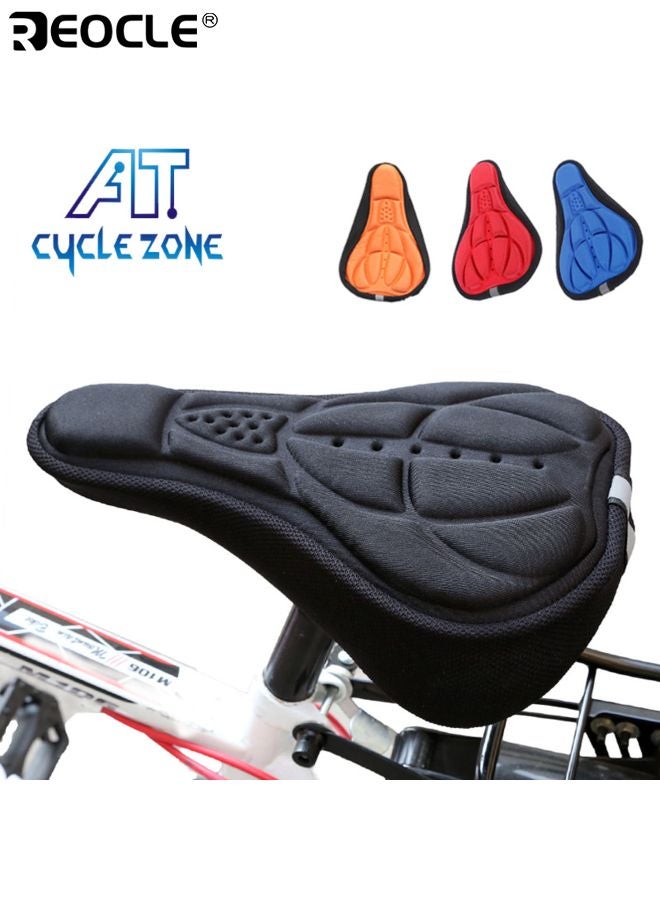 ريوكل وسادة مقعد دراجة مريحة مع امتصاص صدمات وسادة مقعد مضادة للغبار حماية مبطنة رغوة ناعمة تصميم ثلاثي الأبعاد قابل للتنفس مثالي للدراجات على الطرق والجبال - Image 1
