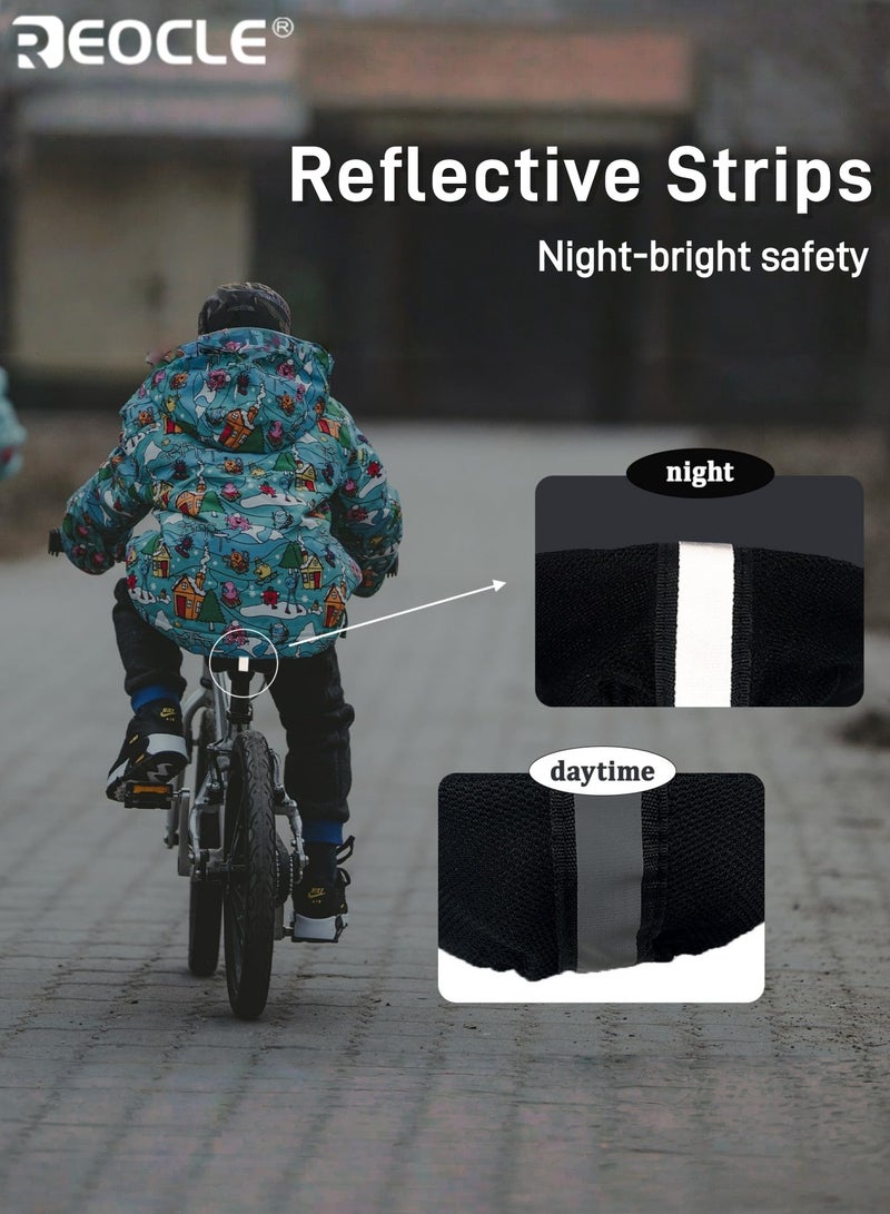REOCLE Comfortable Bicycle Seat Cushion with Shock Absorption Dustproof Bike Seat Pad with Cushioned Protection Soft Foam Mat Breathable 3D Design ldeal for Road and Mountain Bike - Image 5