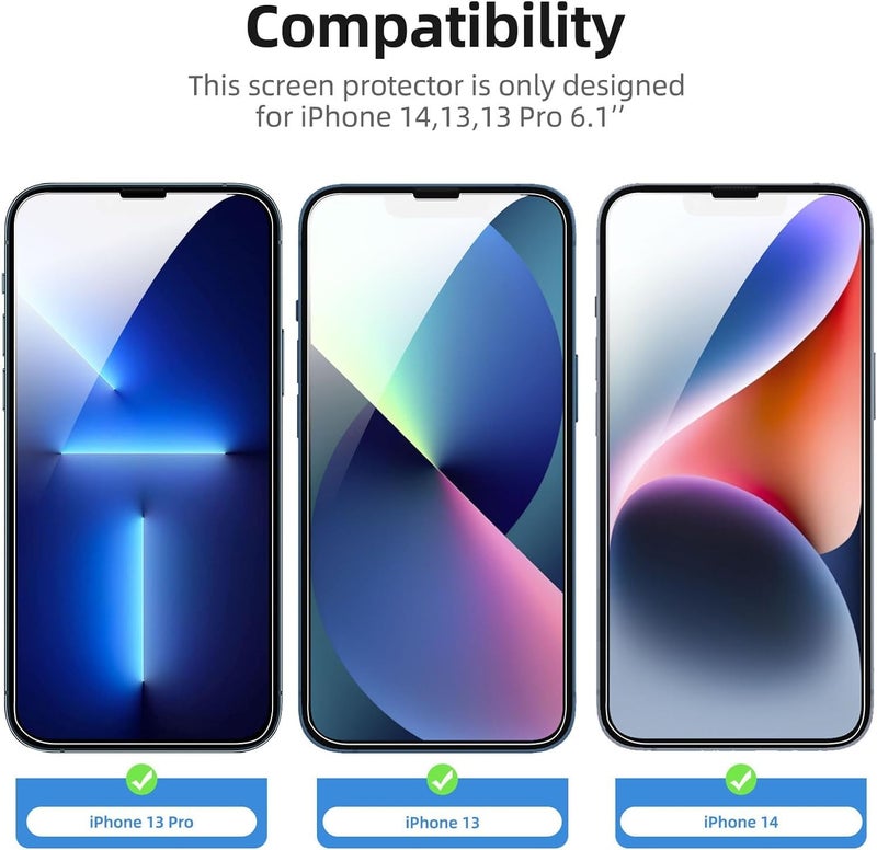 Cotbolt Tempered Glass for iPhone 13/13 Pro / 14 / 16e Tempered Glass Screen Protector with (Easy Installation Kit) Anti Scratch, Bubble Free - Image 4