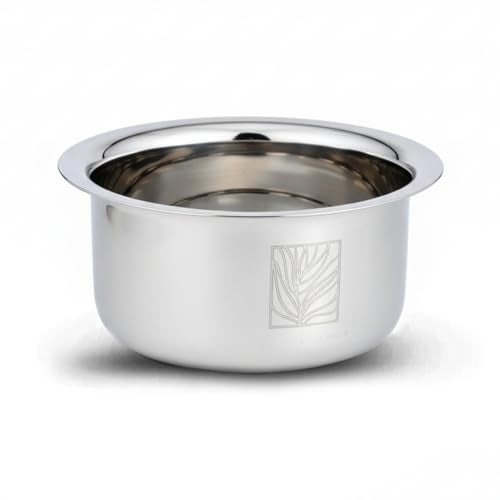 Earthy Fables Stainless Steel Tope/Patila/Bhogona/Tapeli for Milk, Boiling – 1kg, Heaviest in Class, Better Nutrition & Heat Distribution, Uses Less Oil & Gas, Stove & Induction Bottom, 19 cm, 2.5 L - Image 1