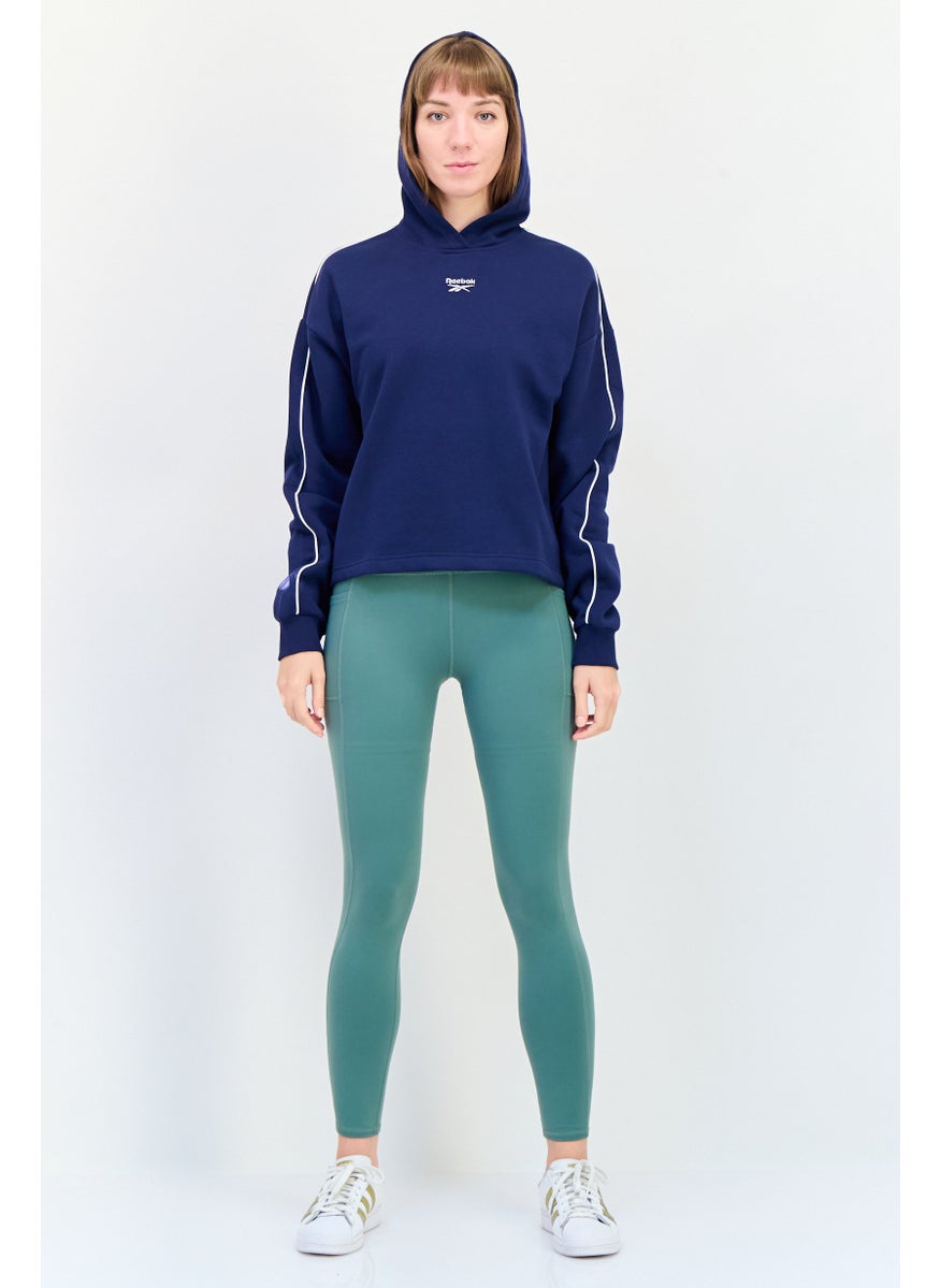 Reebok Women Sportswear Fit Long Sleeve Outdoor Hoodie, Navy  - Image 4