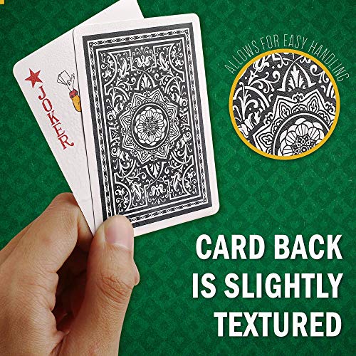 LotFancy Waterproof Playing Cards, 100% Plastic, 2 Decks of Cards with Cases, for Pool Beach Water Card Games, Magic Trick Props, Poker Size Standard Index, Black & Red - Image 4