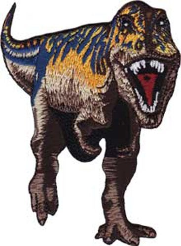 C&D Visionary Application Purple and Brown T-Rex Patch, 3 inches - Image 1